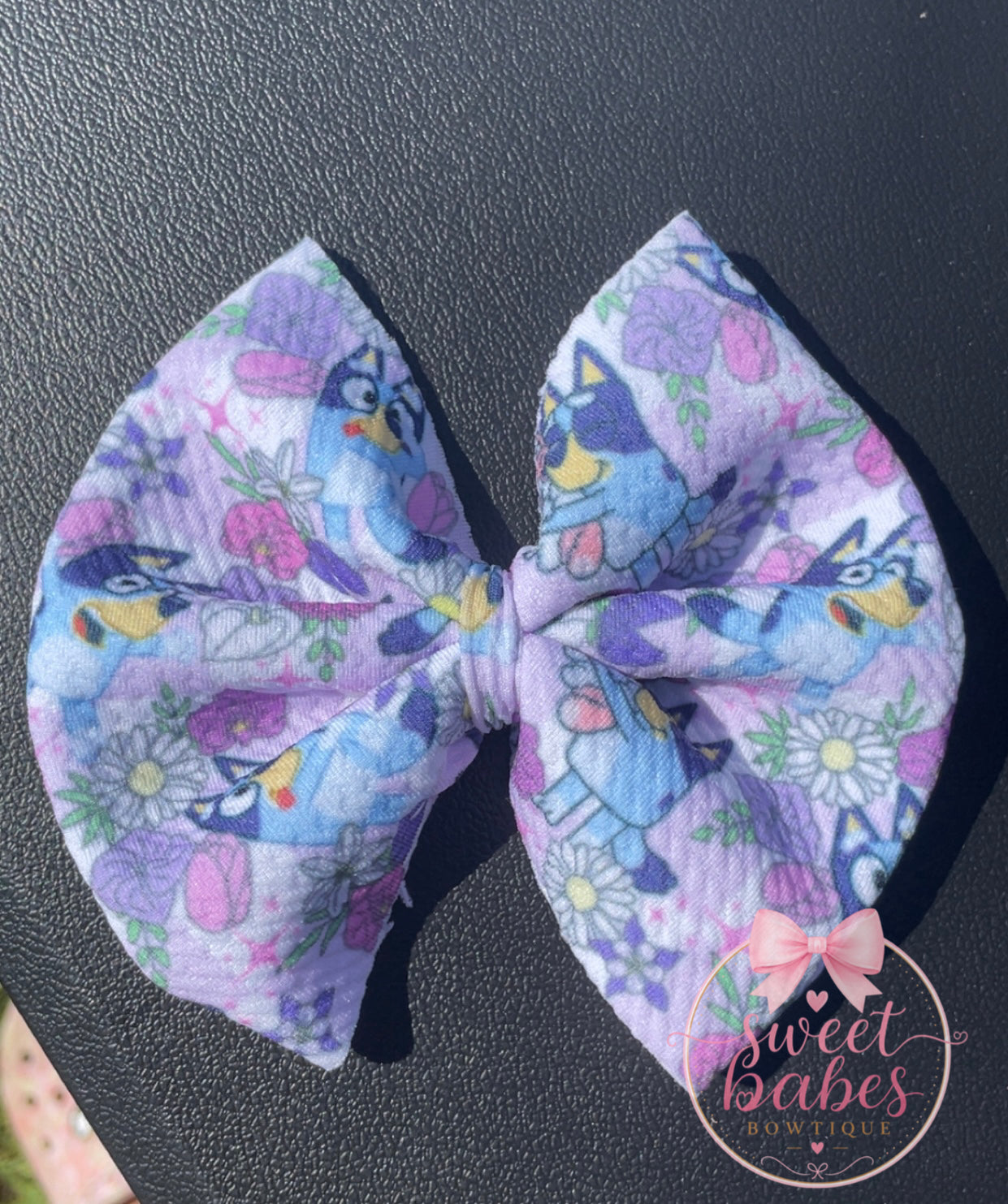 Purple Bluey bow