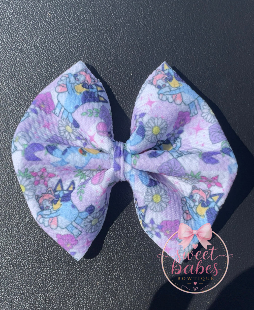 Purple Bluey bow