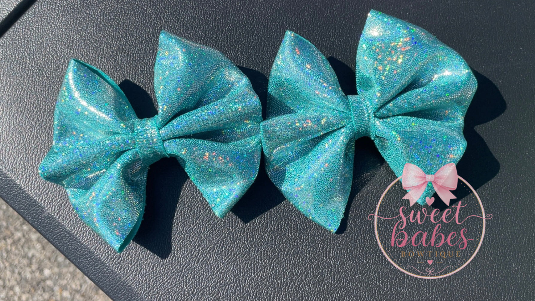 Blue Holographic Glitter Piggies