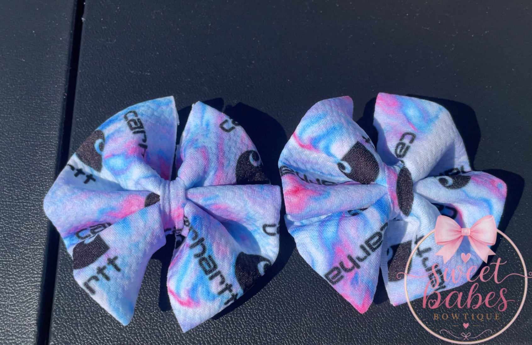 Tie dye blue collar piggies